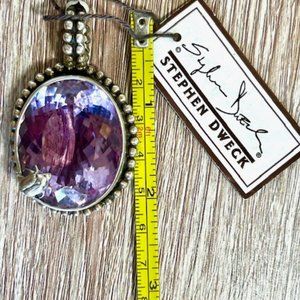 Stephen Dweck One-of-a-Kind OAK Collection Beetle Amethyst Sterling Pendant
